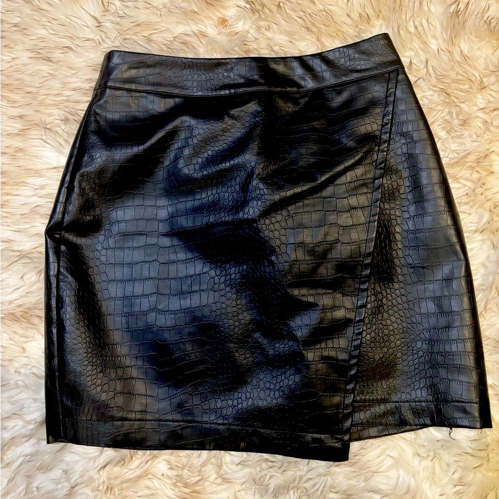 Faux Leather Mini Skirt